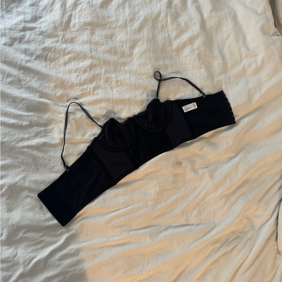 Forever 21 metallic gray bustier bra top | size M| brand new - Picture 5 of 9